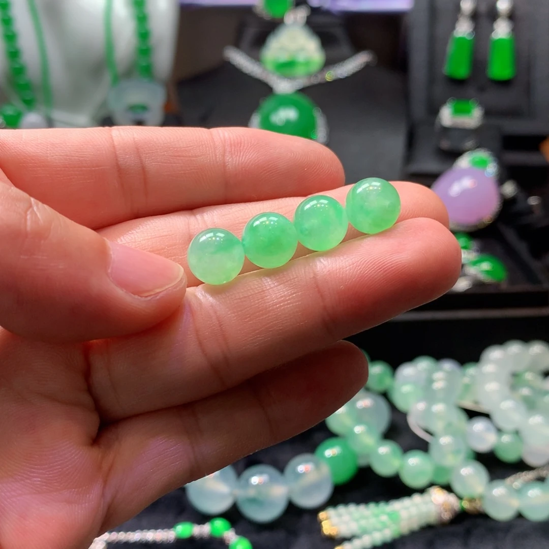 翡翠未镶嵌颈饰翡翠珠子