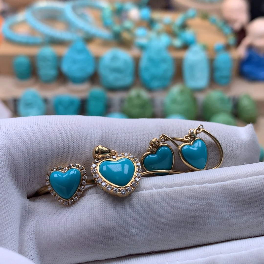 绿松石珠宝奇石未镶嵌