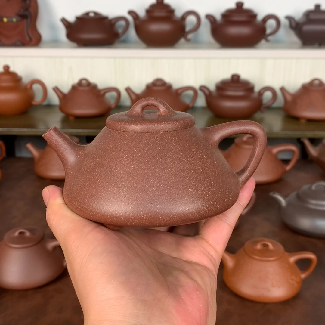 茶壶紫砂桃花泥容量200微瑕