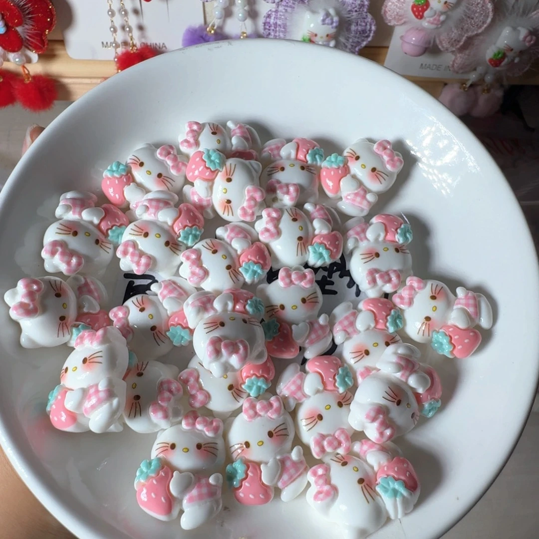 A165粉色粉草莓猫咪50个