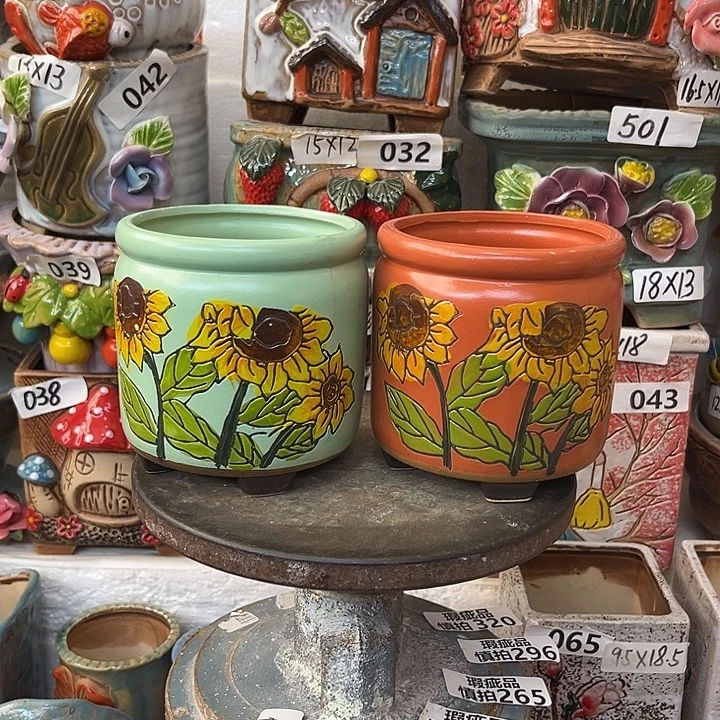 粗陶材质多肉花盆