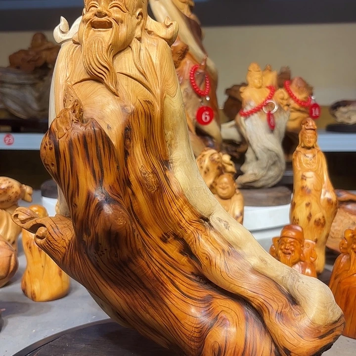 柏木太行崖柏财神爷