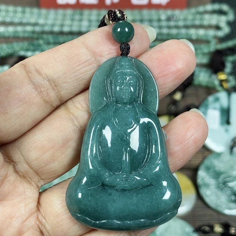 【闪购商品】翡翠颈饰未镶嵌玉吊坠翡翠玉素衣观音