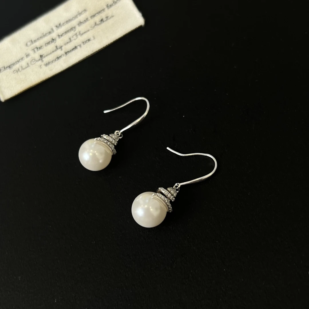 铜合金耳饰 珠珠精致温柔耳钩161