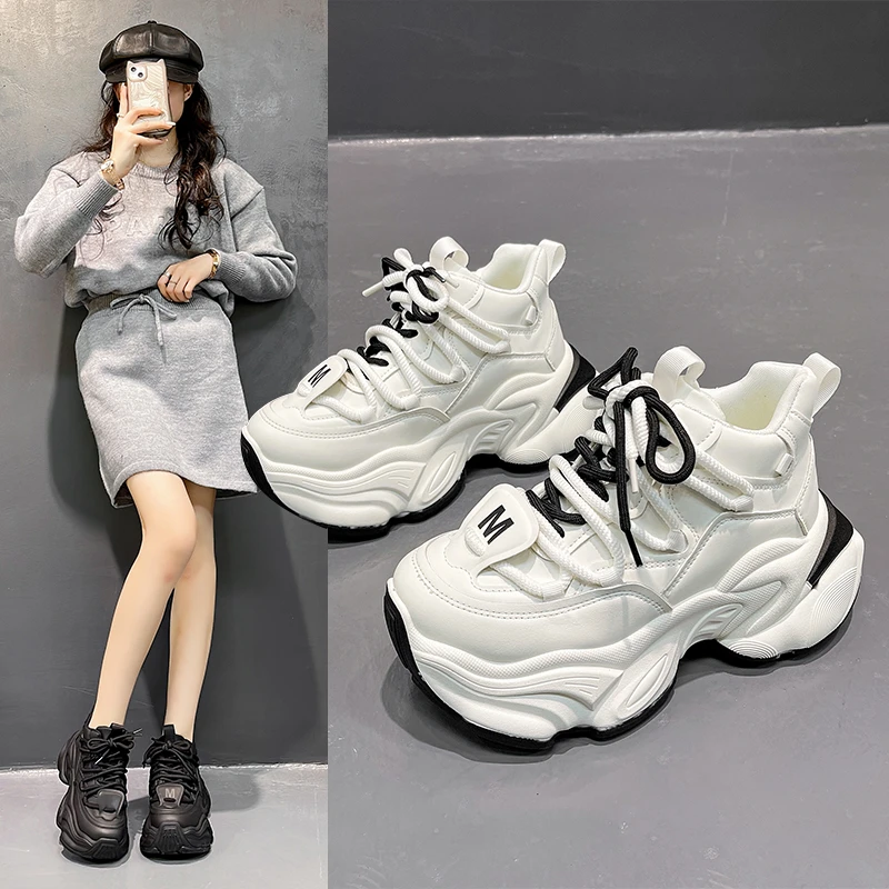 厚底松糕增高巨好看不累脚老爹运动鞋子女2025秋季新款爆款休闲鞋