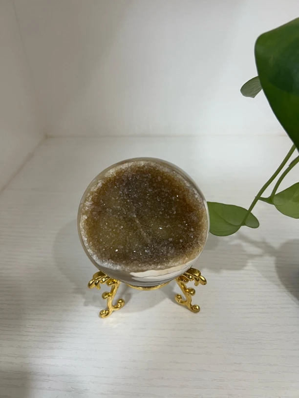 天然黄水晶开口笑，也叫金饭碗非常稀罕美货