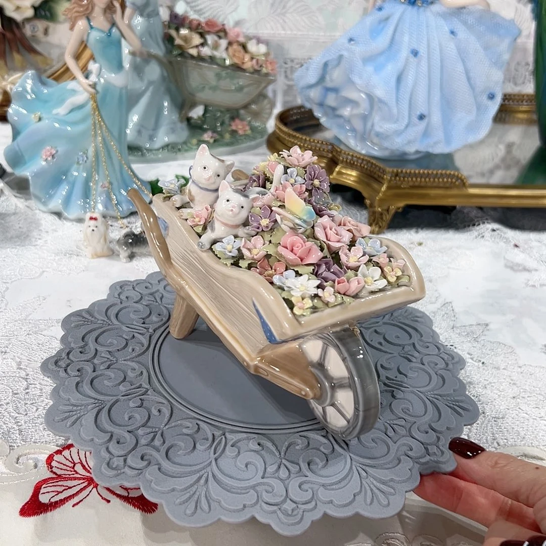 陶瓷0135福利两只猫咪花车