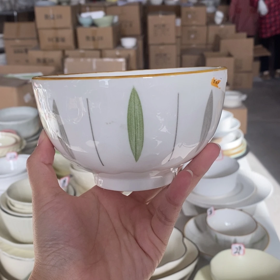 陶6个5英寸米饭碗