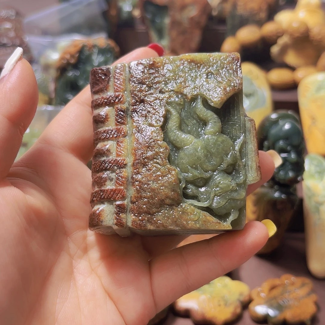 岫岩河磨玉（透闪石质玉）未镶嵌发饰入*
