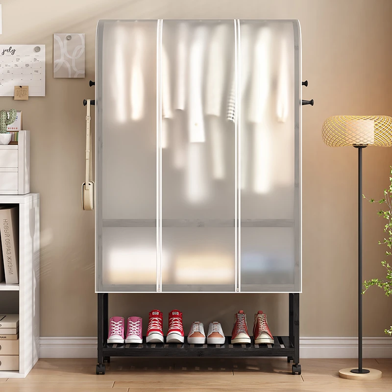 家用衣架落地立式晾衣架移动挂衣架收纳室内卧室置物架简易衣帽架