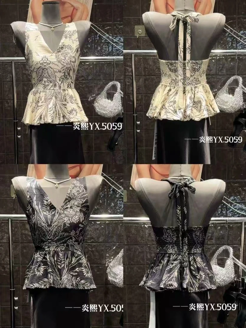 孤品【232】修身型欧美宽松型显瘦法式复古蕾丝吊带0.0g背心气质