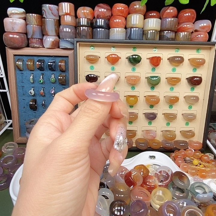 合金戒指玛瑙/玉髓@*