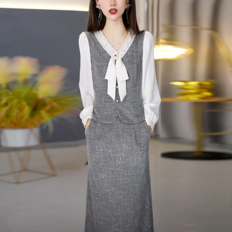 轻奢气质优雅小香风早秋法式裙子女新款爆款洋气温柔风显瘦连衣裙