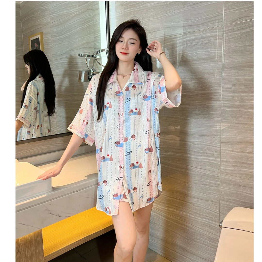 冰雪丝卡通小狗家居套装