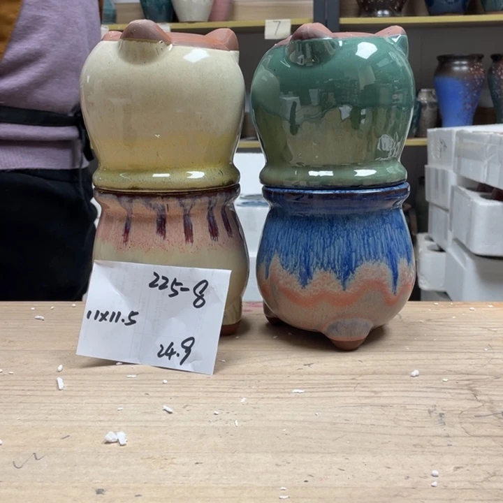 紫砂花盆多肉花盆微瑕8