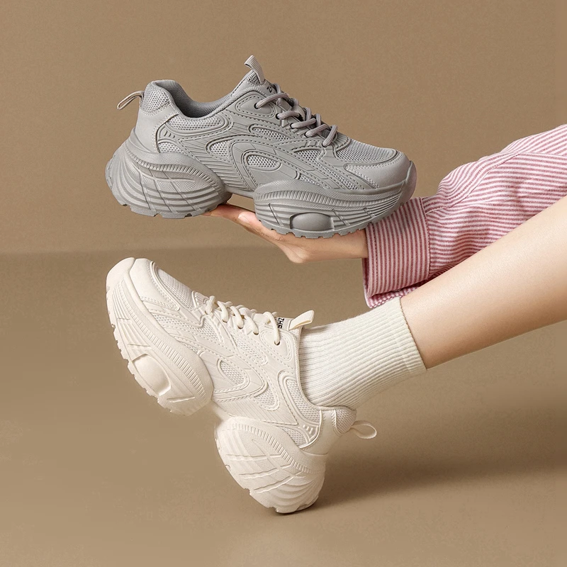 ZHR则则厚底老爹鞋2025春季新款潮流百搭休闲女鞋G753