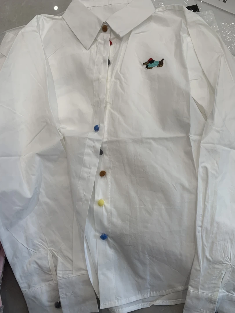 Sisi春款简约时尚白色衬衫