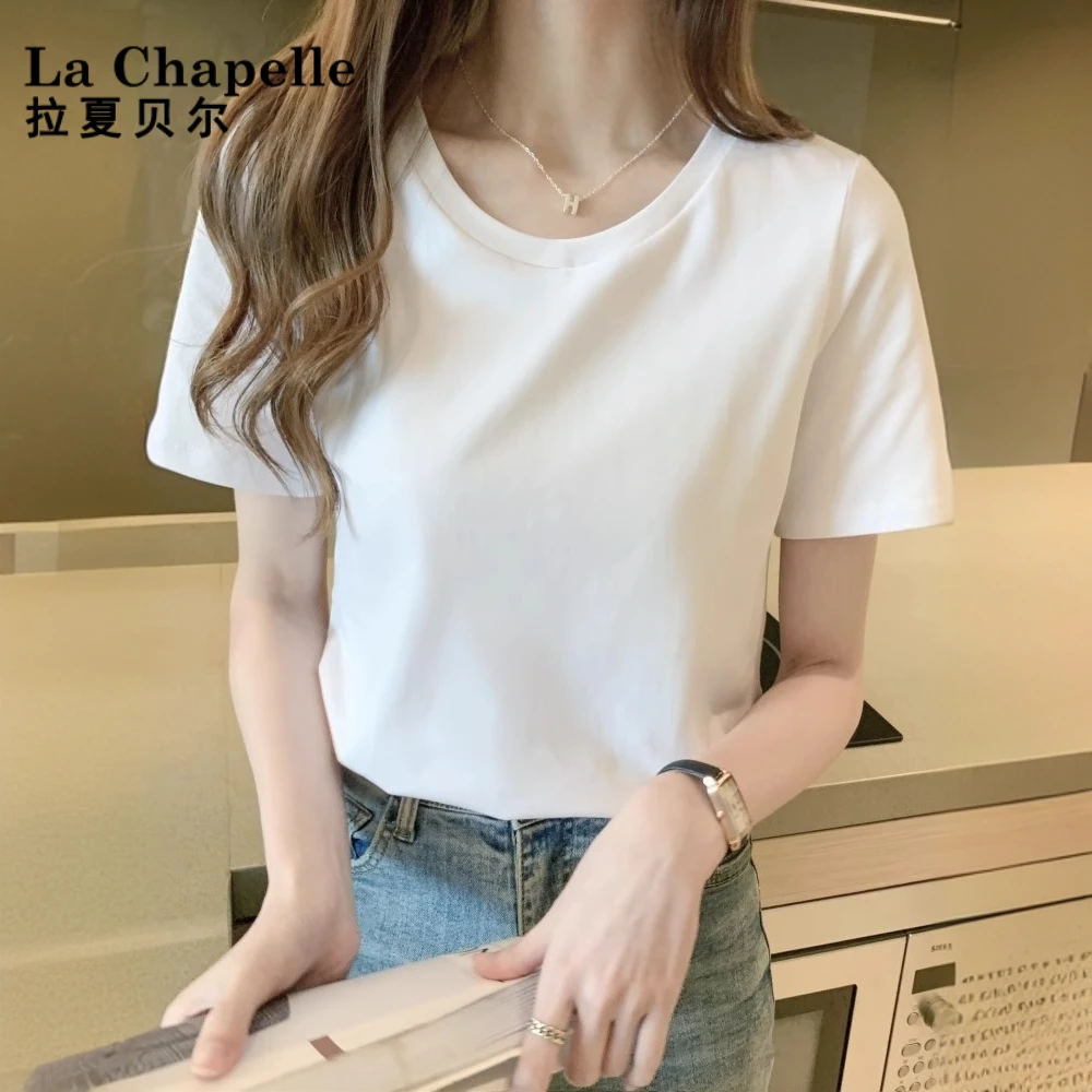 春夏白色t恤女短袖夏季新款宽松薄款打底衫内搭纯色显瘦上衣ins