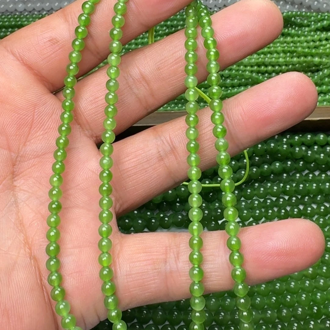 和田玉未镶嵌颈饰碧玉冰阳绿卡6