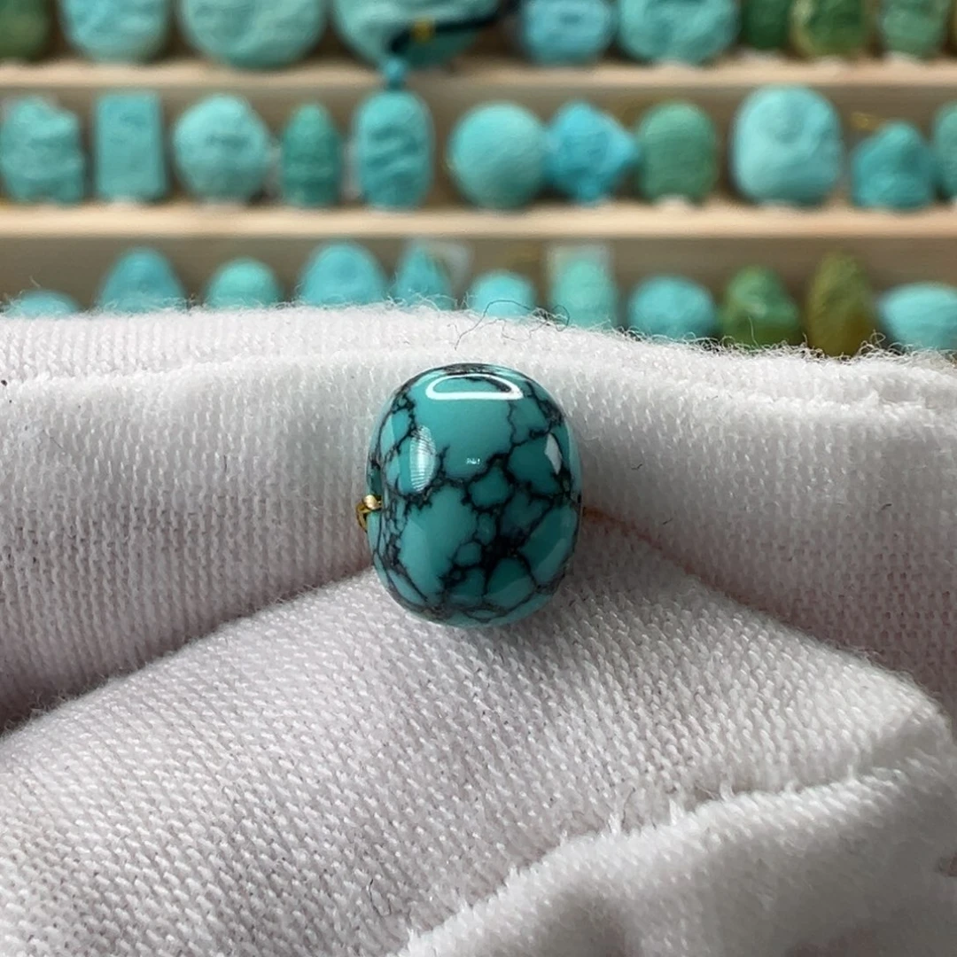 未镶嵌绿松石老型珠8.6x6.3mm