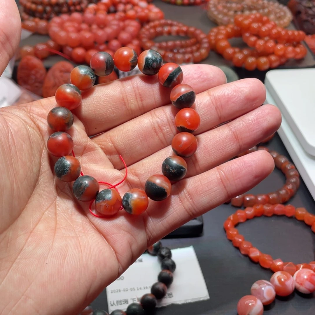 南红玛瑙手链未镶嵌