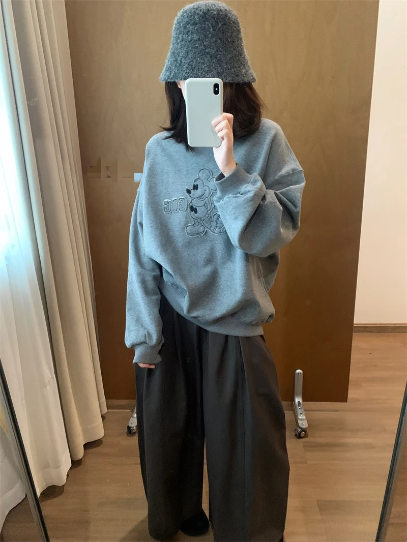 （断码断色福利）番外（加绒）韩系卡通减龄卫衣显瘦宽松圆领上衣