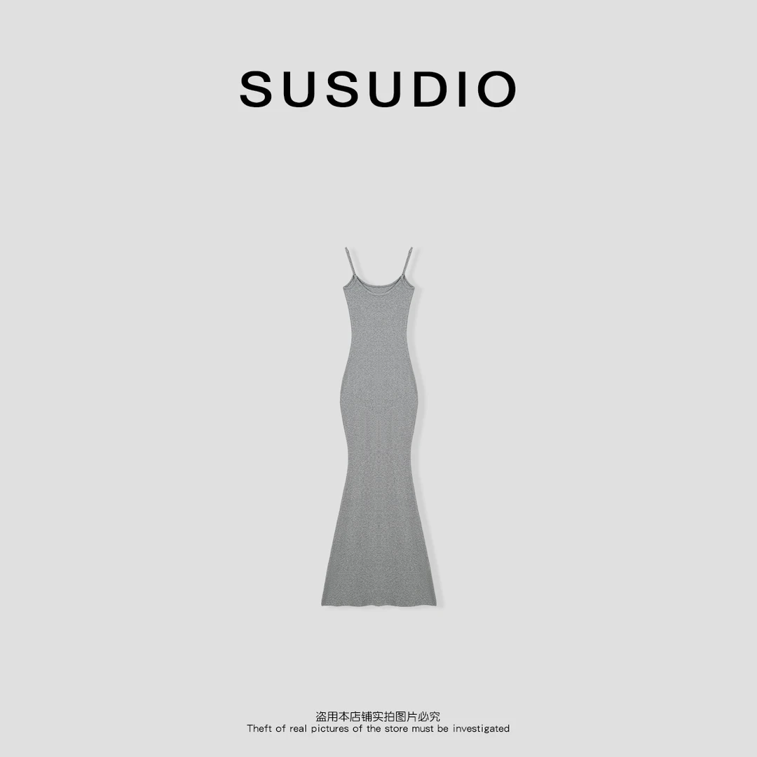 SUSUDIO   卡戴珊长裙 慵懒感宽松显瘦显身材连衣裙152