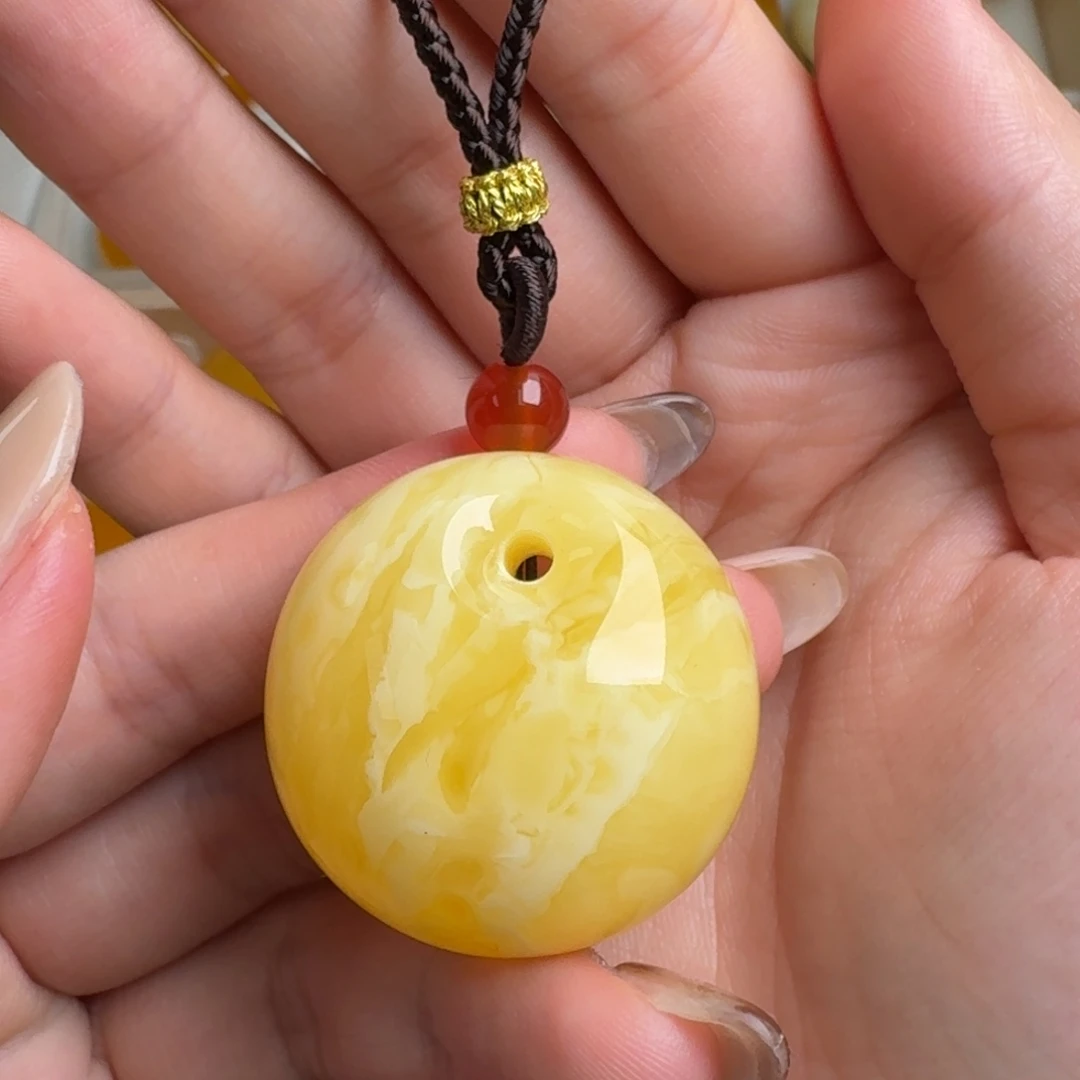 蜜蜡未镶嵌毛衣链无优化无烤色无补胶无覆膜无辐照无煮蜜