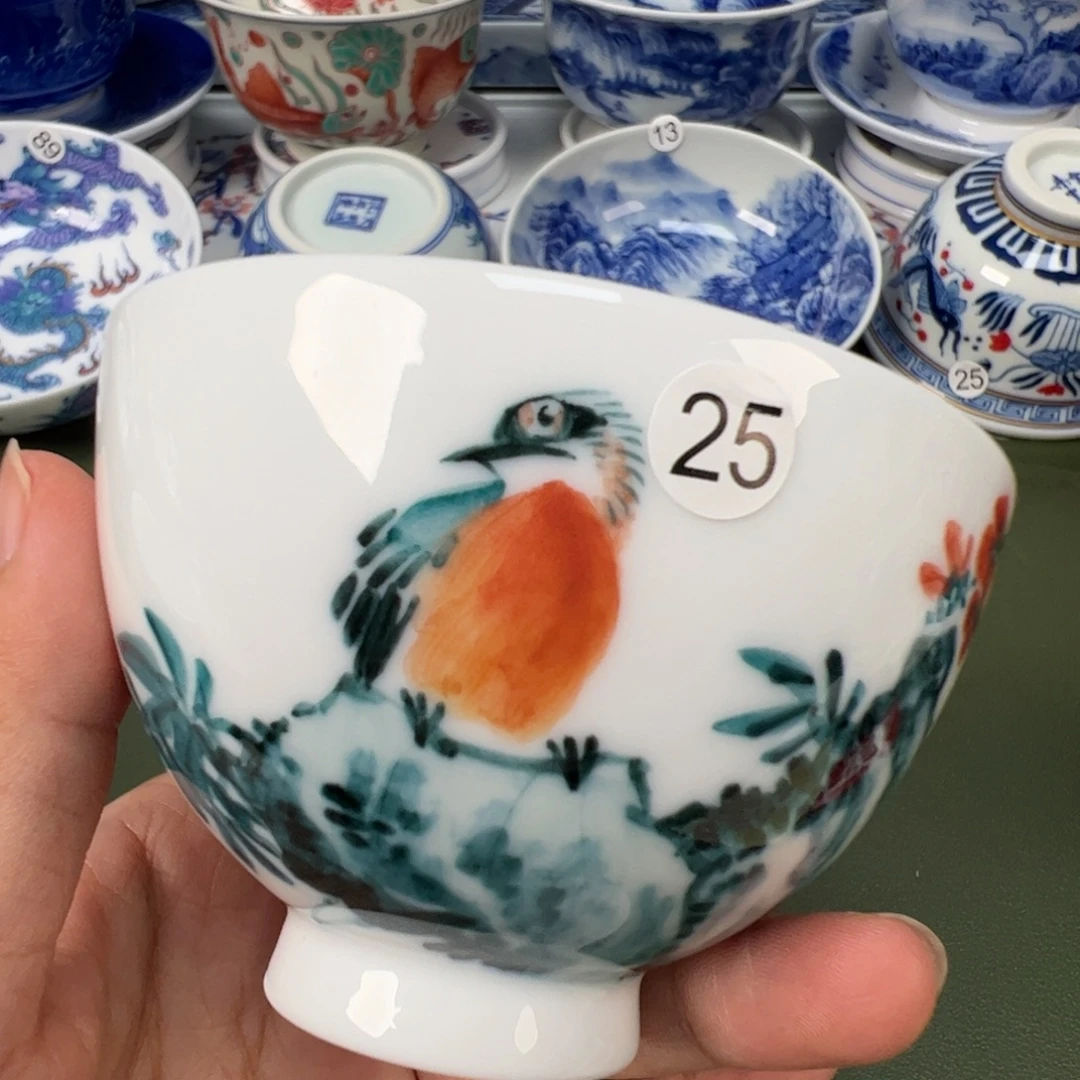 陶瓷景德镇纯手工纯手绘茶具木木25