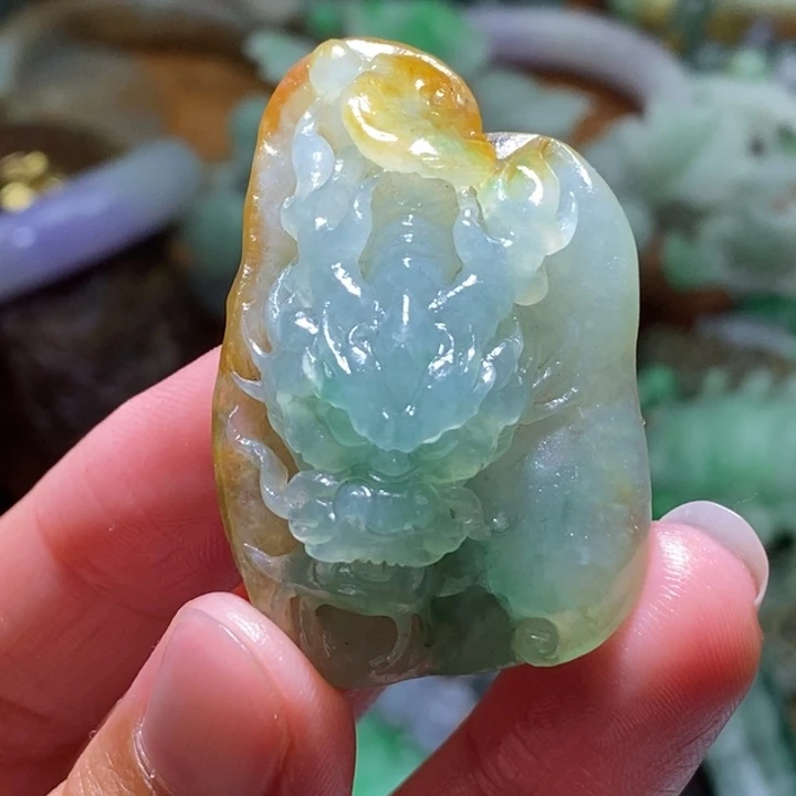 我***伊定制翡翠未镶嵌毛货