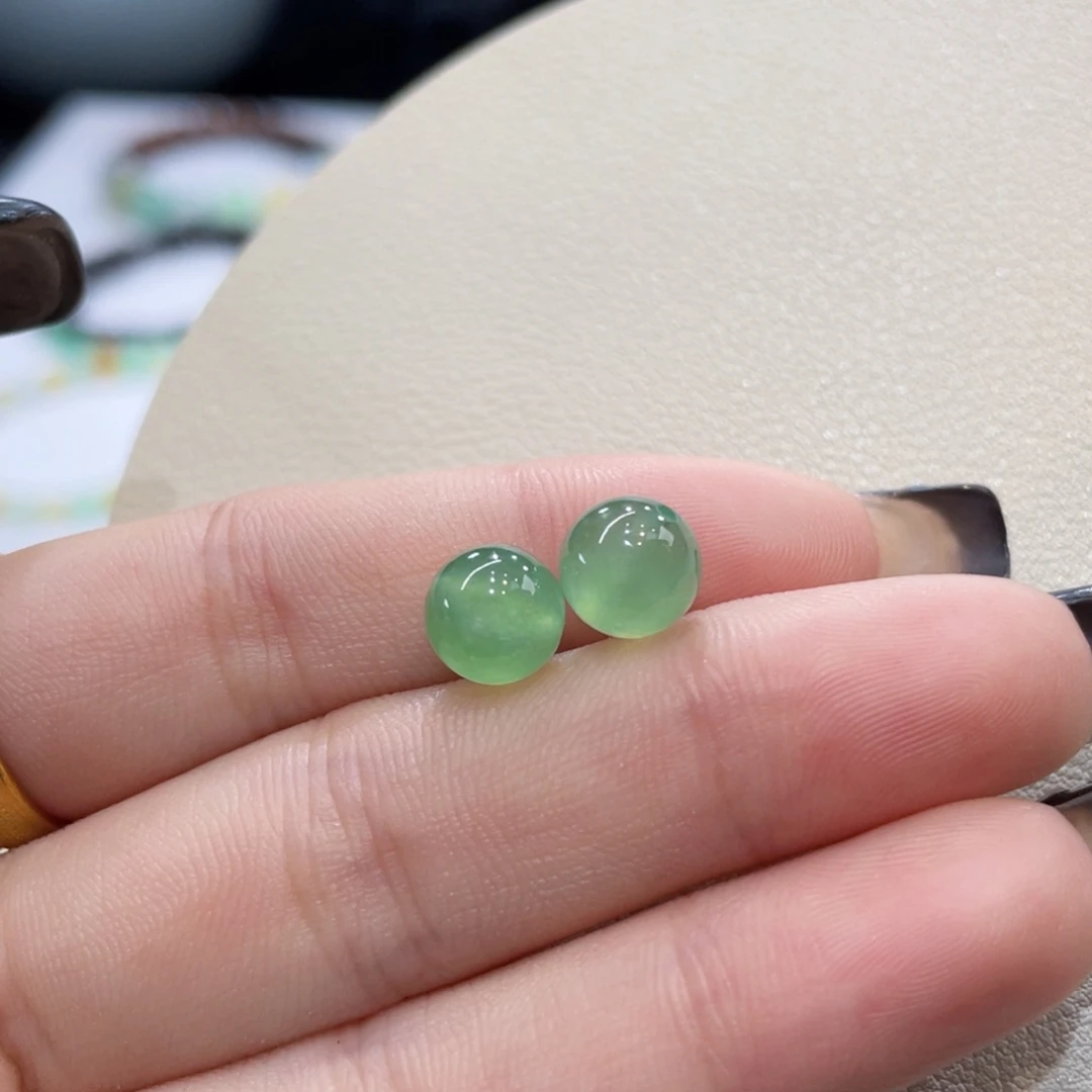 未镶嵌手链翡翠冰葡萄绿卡7.8