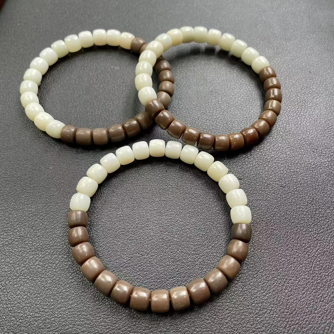 【胖】和田玉手串多样性发其一@k