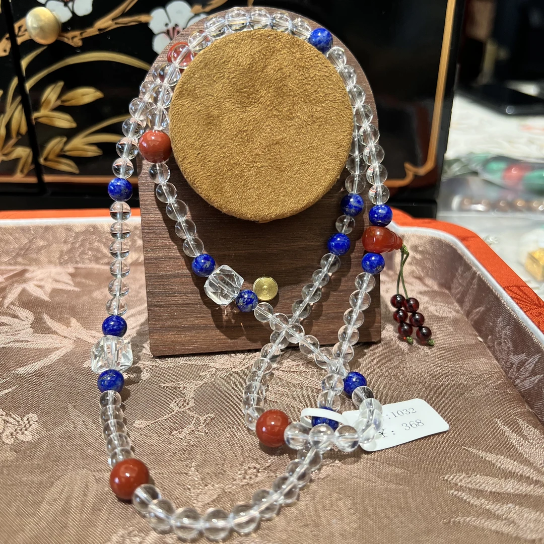 1033-白水晶多圈手链