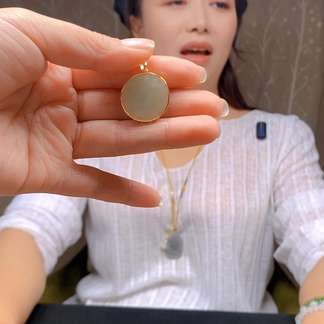 和田玉银S925镶嵌颈饰