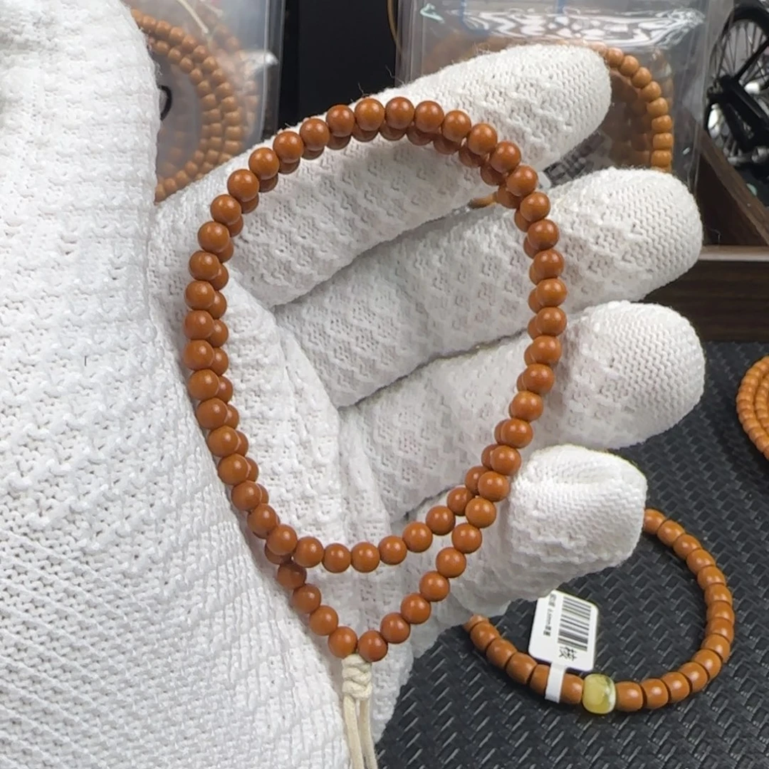 橄榄核吊坠5.0mm老挝核尖圆珠90颗（新年快乐）