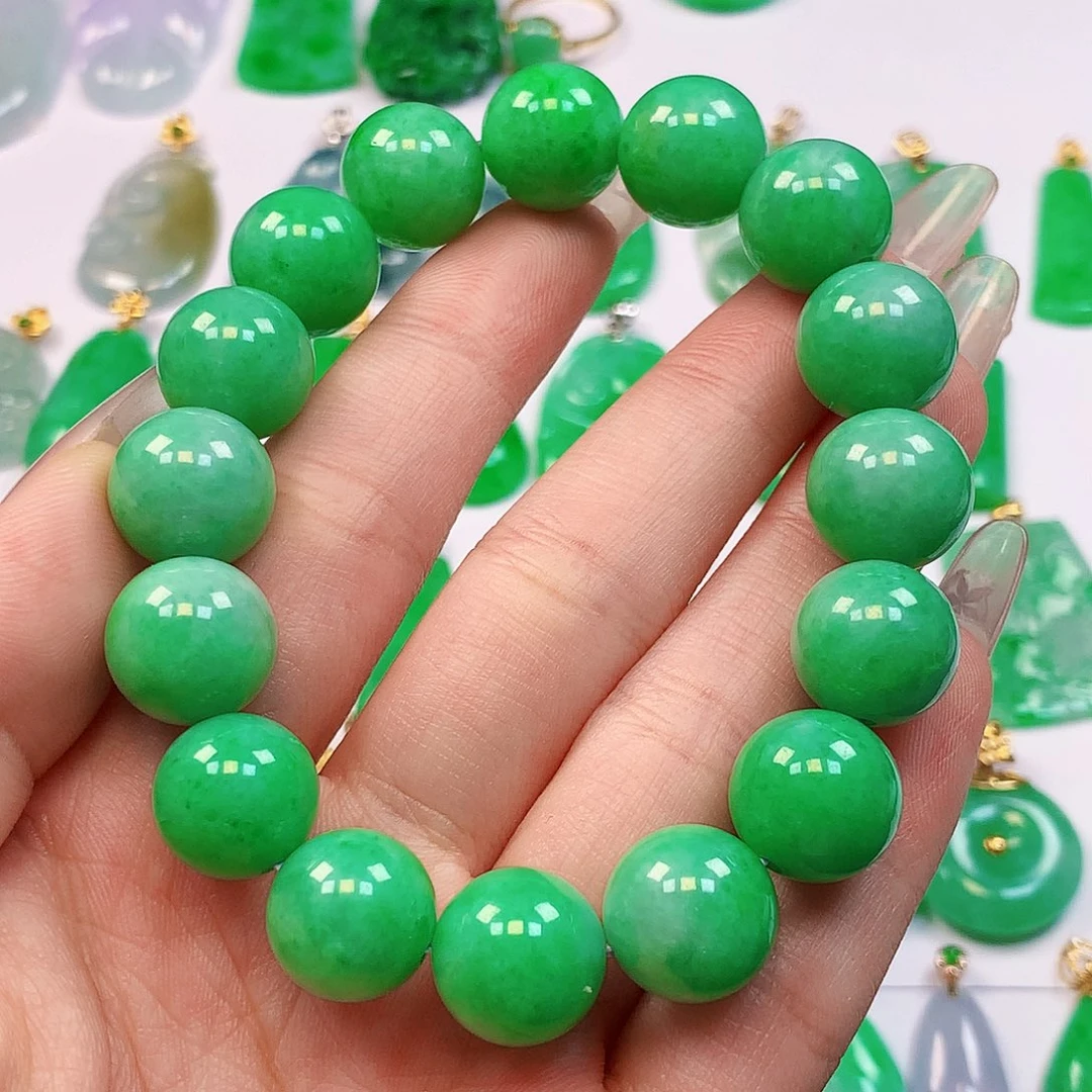 翡翠未镶嵌手串12.4-12.7mm