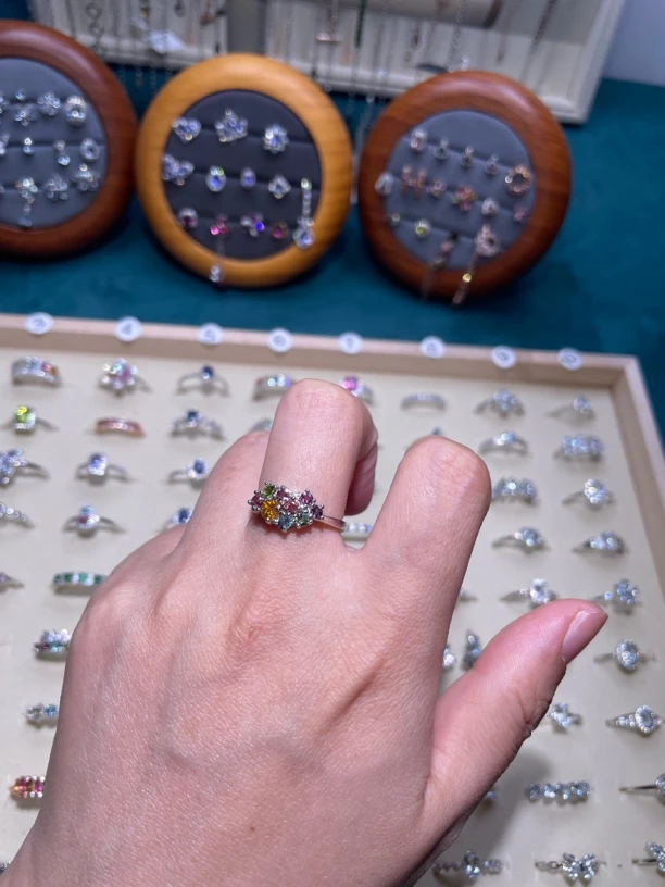 天然多层圆形排戒，时尚简约百搭