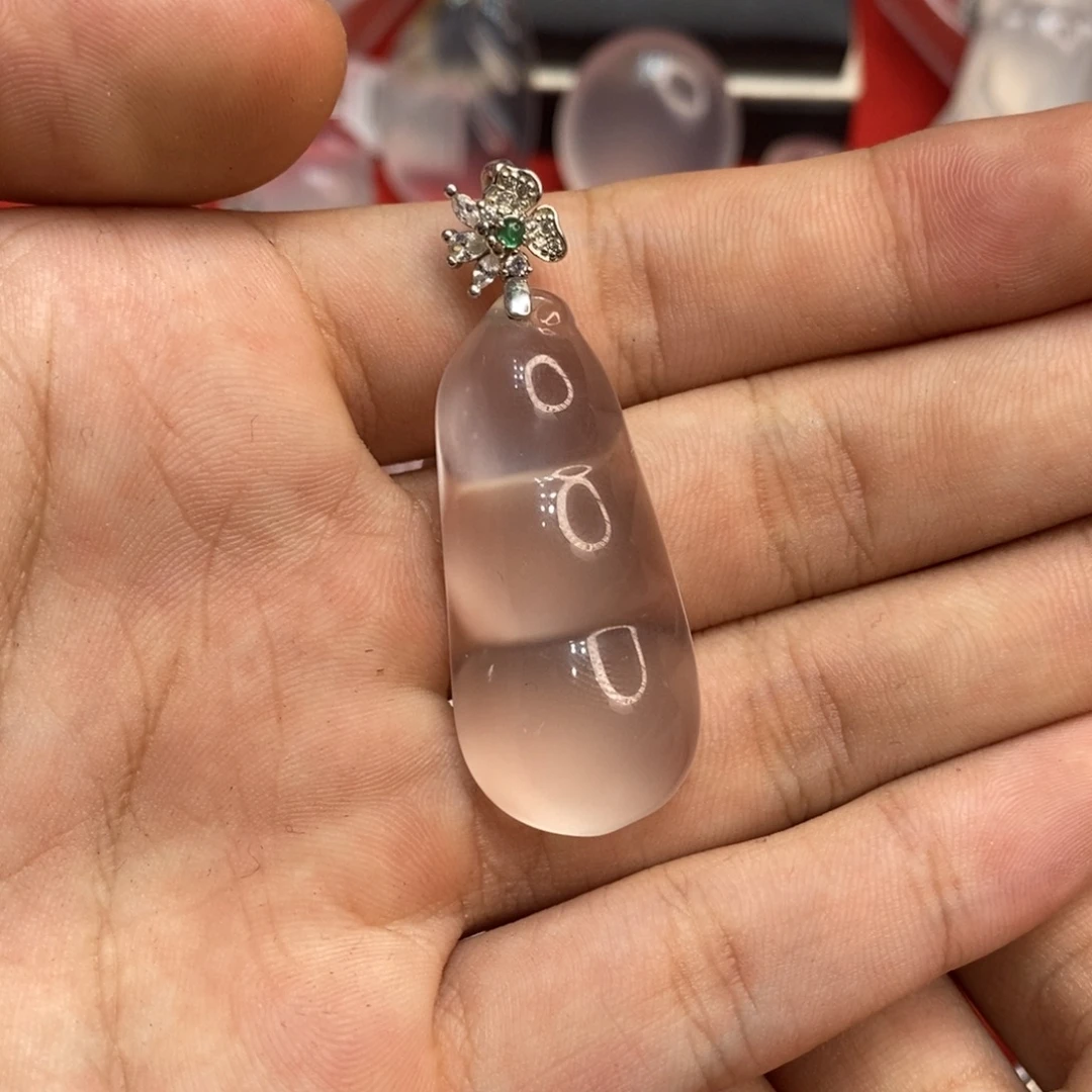 思***思颈饰银S925镶嵌石英质玉