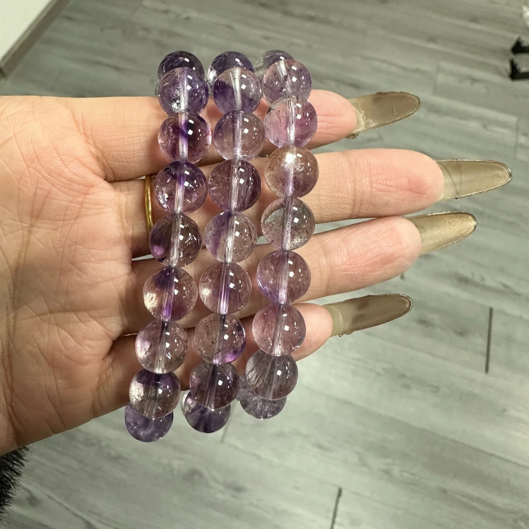 【紫超21】天然紫超七水晶手链多样性发一