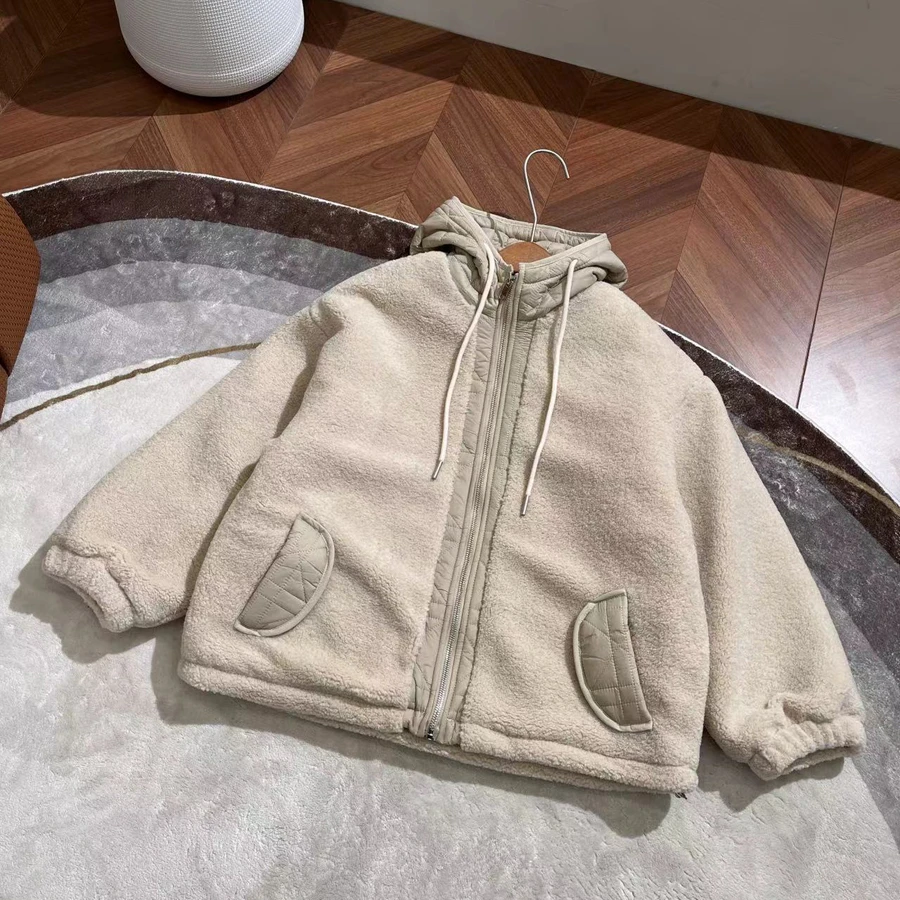 秋冬季女童外套冬季保暖时尚百搭夹棉外套-YHW369