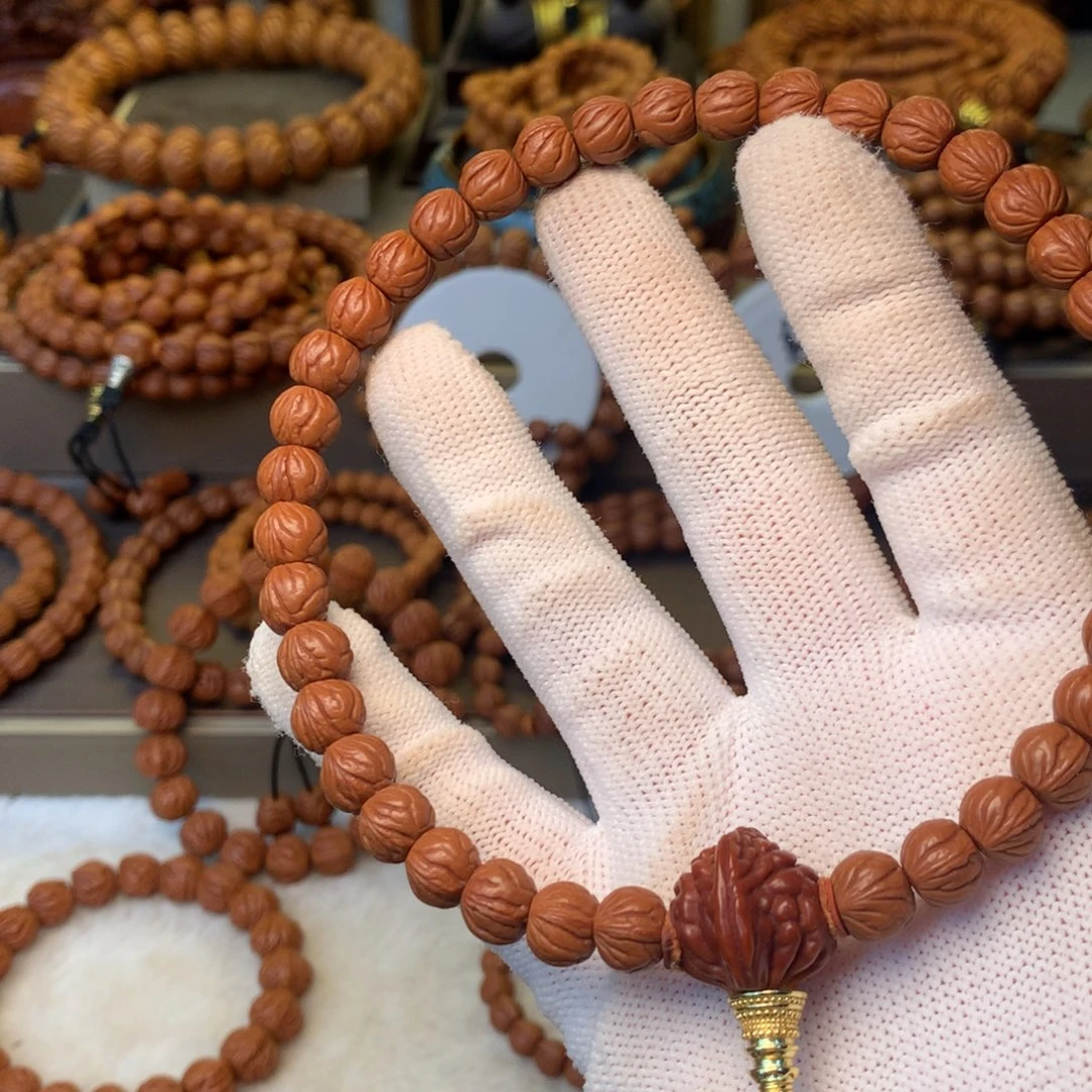 炁***澜桃核手串秦岭龙纹