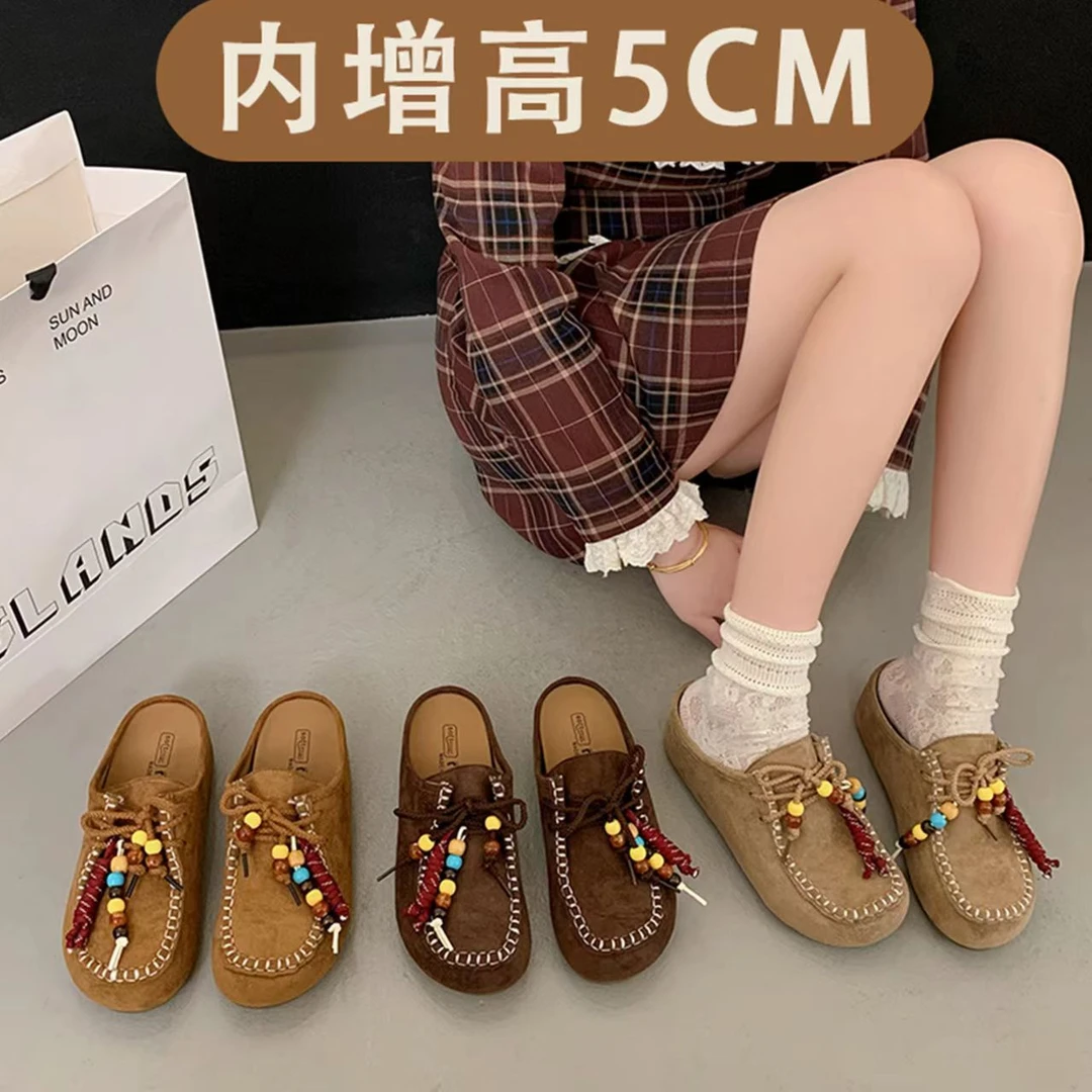 （柚子同款）HZ秋款系绳时尚百搭休闲半拖1628