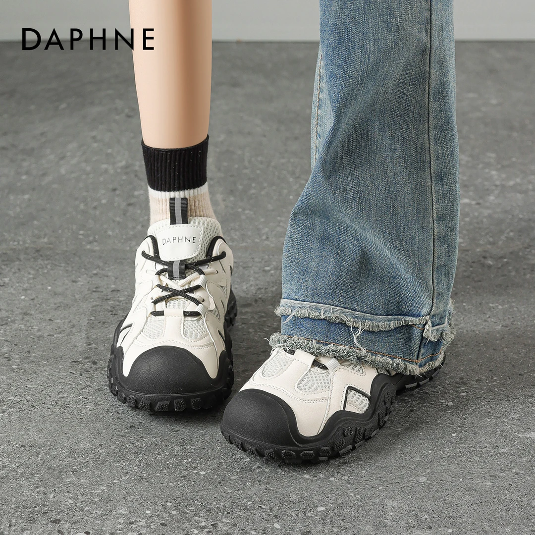 达芙妮厚底登山鞋女款2026新款春季户外徒步防滑休闲轻量化运动鞋