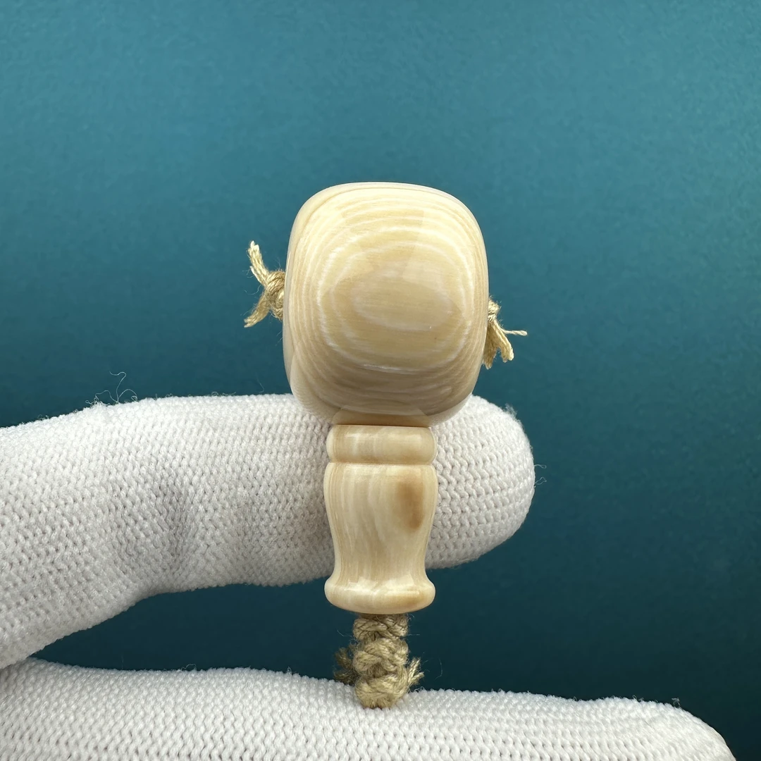 K6953天然猛犸牙 芝士皮三通17.2*37.8mm一物一图 假一罚十