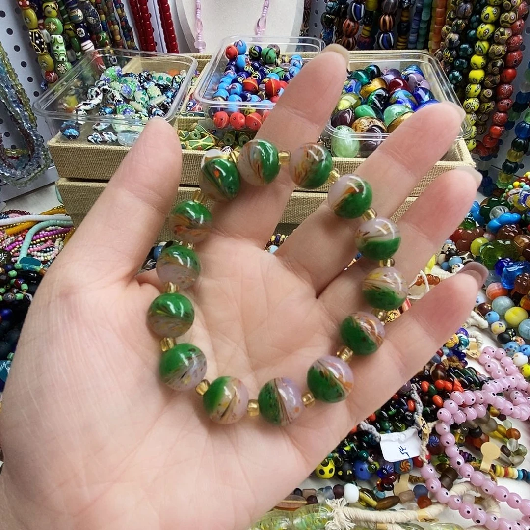 颈饰琉璃凤尾手链，034