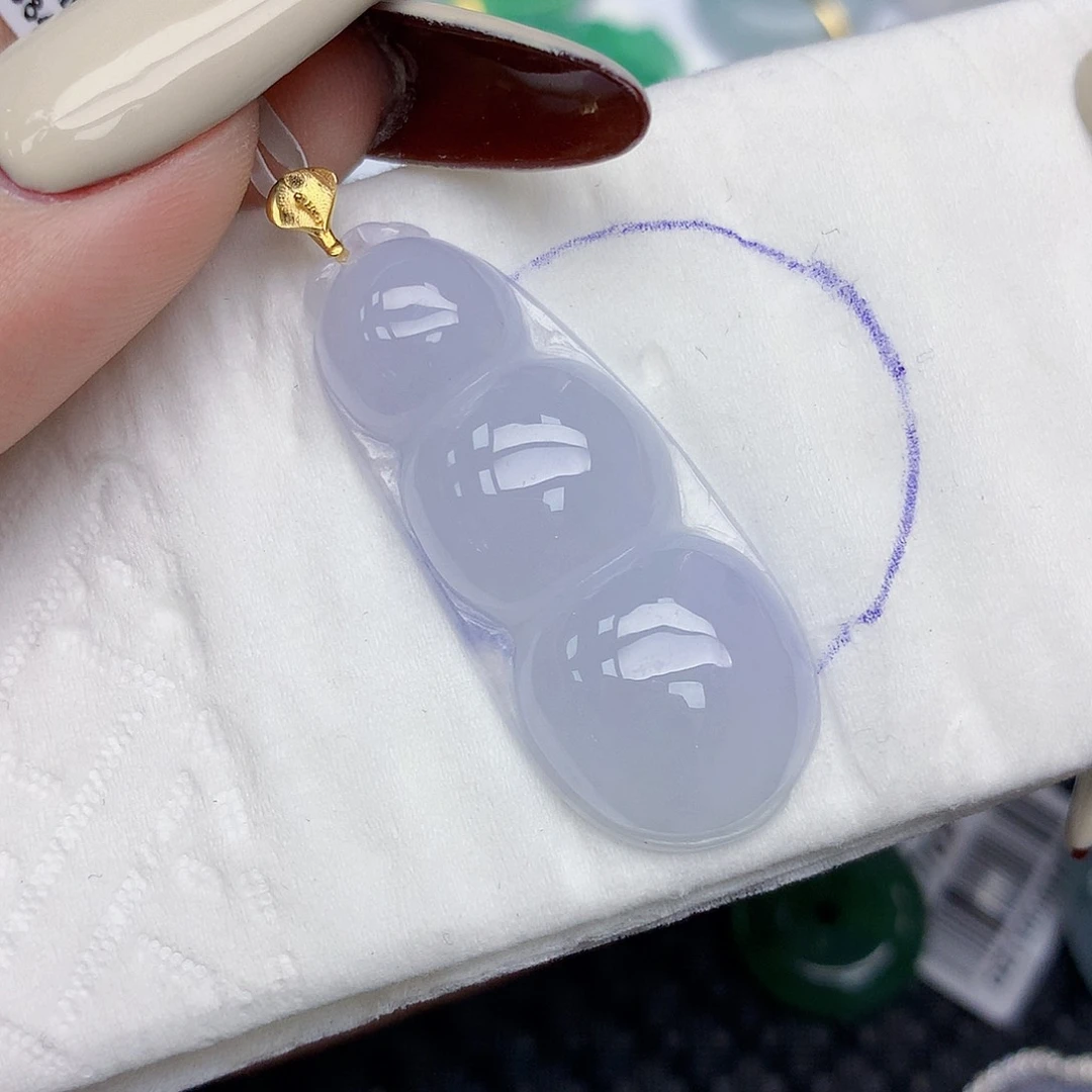 翡翠18K金镶嵌颈饰天然缅甸翡翠a货百元以上9元证书费自理