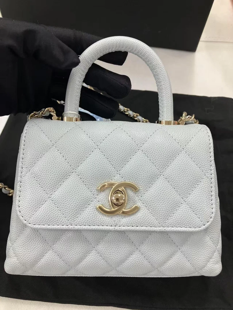 99新 Chanel/香奈儿 GGS香奈儿25p cocohandle mini蓝色11311723