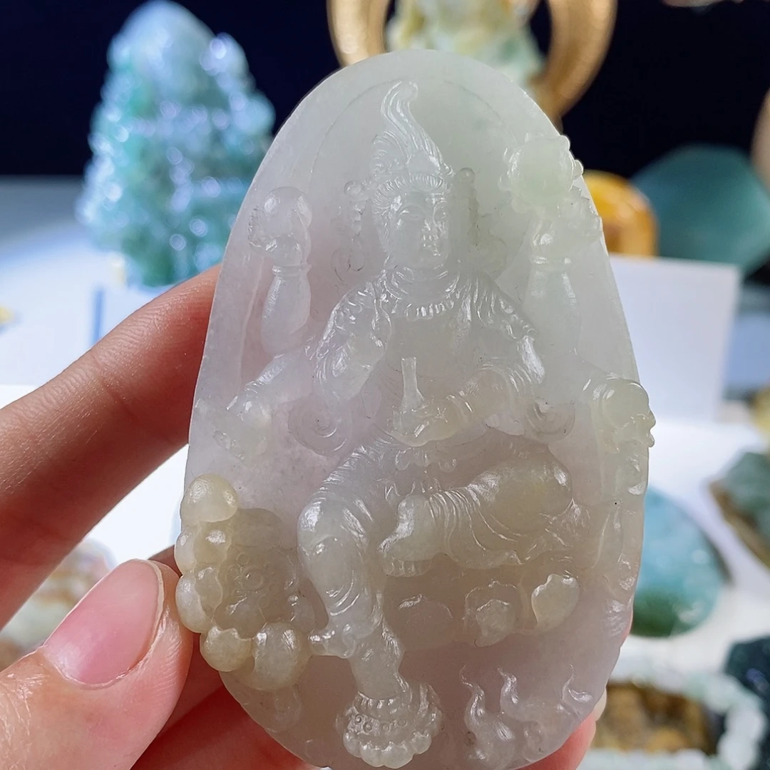 定制翡翠未镶嵌天然a货翡翠千手