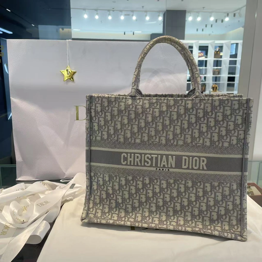 99新 DIOR/迪奥 老花大号托特包