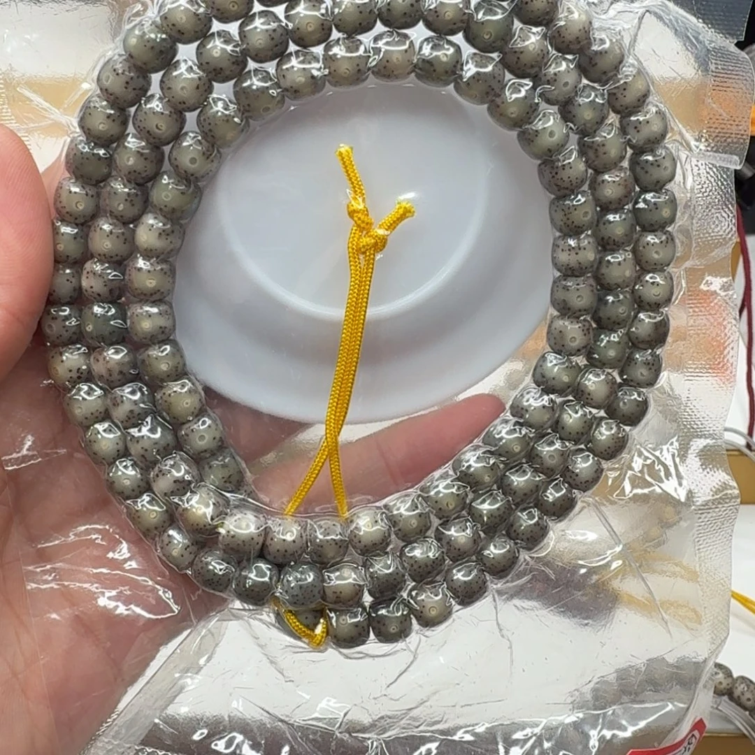 流***水手串星月菩提石玉料糯冰玉化眼睛留白针尖星长串
